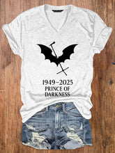 Damen Prince of Darkness bedrucktes lässiges T-Shirt